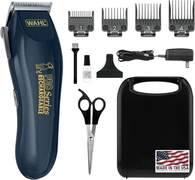 Photo 1 of Wahl USA Deluxe Pro Series Cordless Lithium Ion Clipper Kit for Dog Grooming at Home with Heavy Duty Motor, Self-Sharpening Blades, and 2 Hour Run Time – Model 9591-2100
