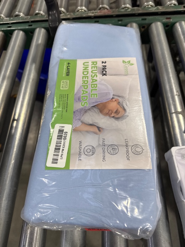 Photo 1 of GREEN LIFESTYLE Washable Underpads - Large Bed Pads for use as Incontinence Bed Pads, Reusable Pet Pads, Great for Dogs, Cats, Bunny, Seniors Bed Pad (Pack of 2 - 48x48)