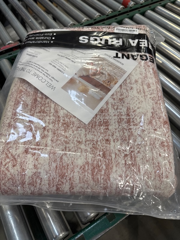 Photo 1 of Soalmost 6x9 Area Rug for Living Room Washable Non-Slip Modern Rugs for Bedroom Dining Room Ultra-Thin Indoor Pink Rug