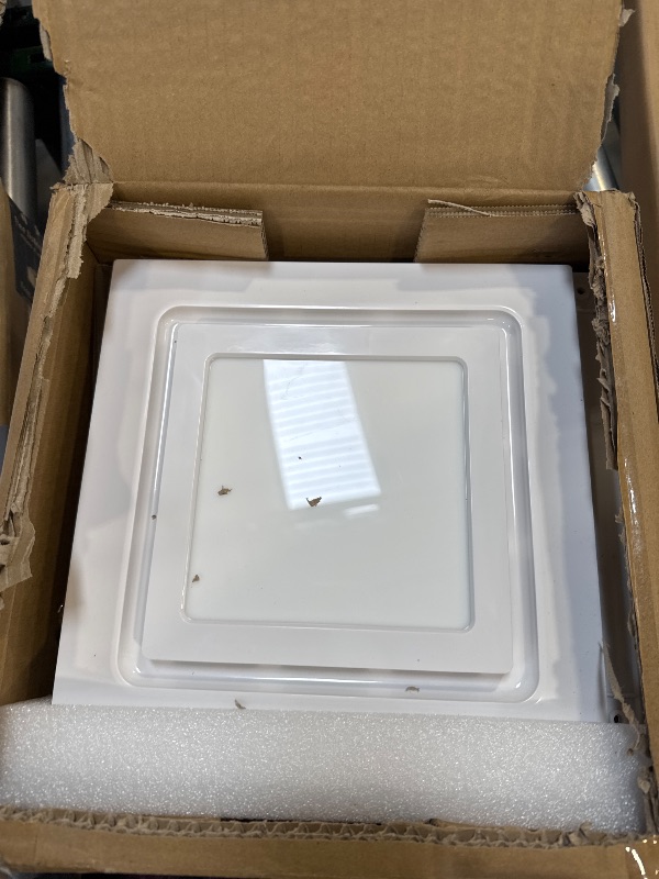 Photo 1 of Bathroom Exhaust Fan with Light 10x10 IN Panel, Mounting Opening 8.3x8.3 IN 130CFM Ultra Quiet 1.0 Sone Exhaust Fan with 1500lm 6000K Light Ventilation Fan Combo for home, office etc
