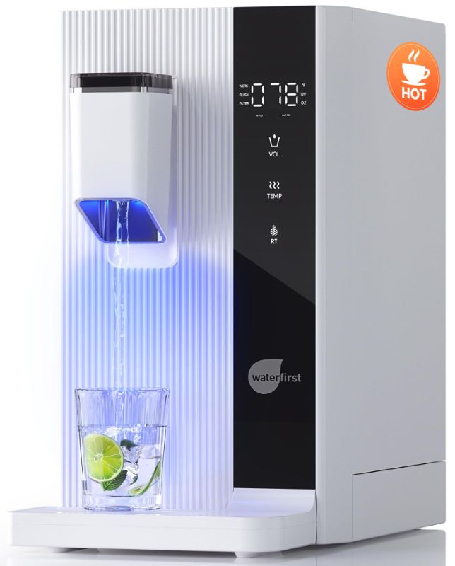 Photo 1 of WaterFirst Dr.Water Countertop Reverse Osmosis System, 3S Instant Heat Portable RO Water Filter, NSF/ANSI 58 Certified, 5 Stages Filtration, No Installation, 4:1 Pure to Drain