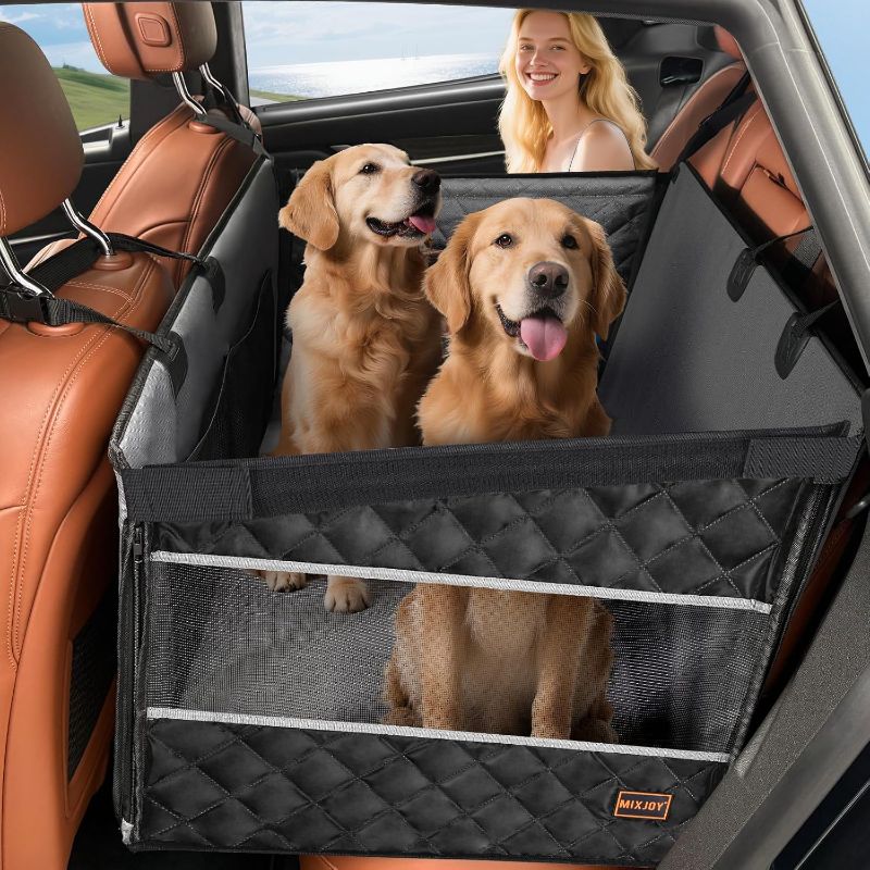 Photo 1 of MIXJOY XL Dog Car Seat for Large Medium Dogs, Back Seat Extender for Pets, Waterproof Pet Carseat for Medium Sized Dog, Hammock for Pet, with Storage Pocket for Cars/SUV/Truck(XL)
