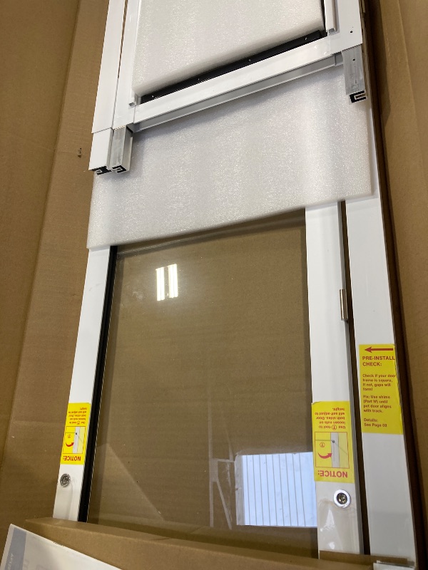 Photo 1 of Large Dog Door for Sliding Glass Door,Openable Pet Door for Sliding Glass Doors?All-Metal Framed & Panel & Lock,Adjustable 75 7/8" to 81" Slider Height -Large
