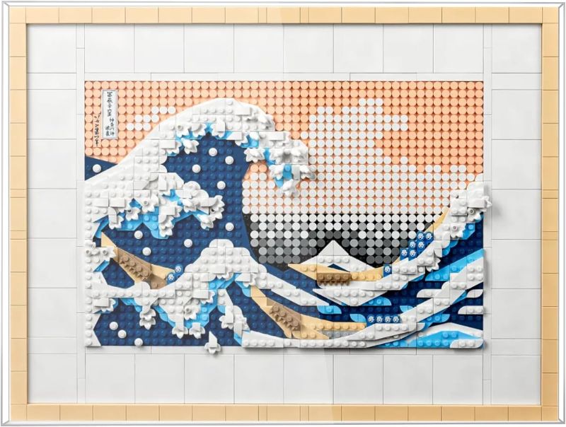 Photo 1 of WICUS 3mm Acrylic Display Case for Lego 31208 The Great Wave ?Compatible with Surf Photo Frame Dustproof Clear Display Box(NOT Included The Model)
