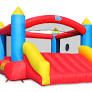Photo 1 of ACTION AIR [Updated Version] Bounce House, Inflatable Bouncer with Air Blower, Jumping Castle with Slide, Family Backyard Bouncy Castle, Durable Sewn with Extra Thick Material, Idea for Kids (C-9745