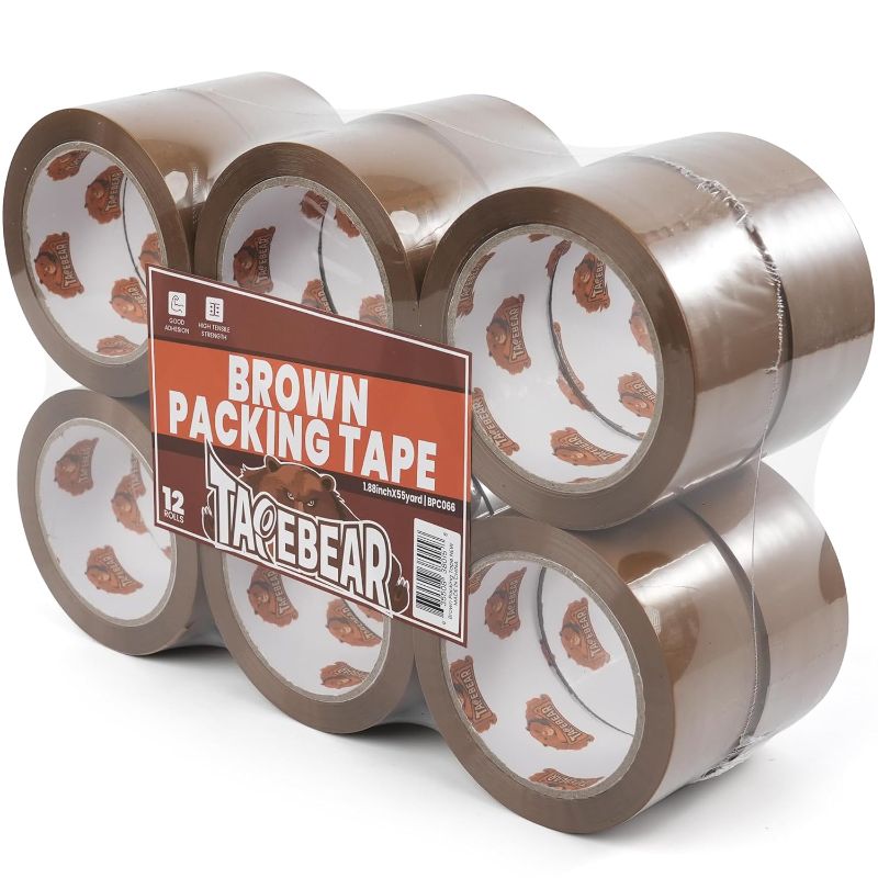 Photo 1 of Brown Packing Tape 12Rolls, Packaging Tape Refills 2.6mil x 1.88 Inch x 55 Yard Moving Tape for Boxes, Secure Sticky Brown Tape Heavy Duty for Shipping, Mailing & Storage, Total 660Yards