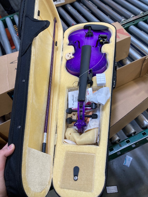 Photo 1 of Fiddle Purple Colored Premium Violin Outfit for Beginners Adults Kids