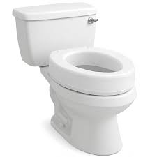 Photo 1 of Carex - Elongated Raised Toilet Seat 3-1/2 Inch Height White 300 lbs. Weight Capacity