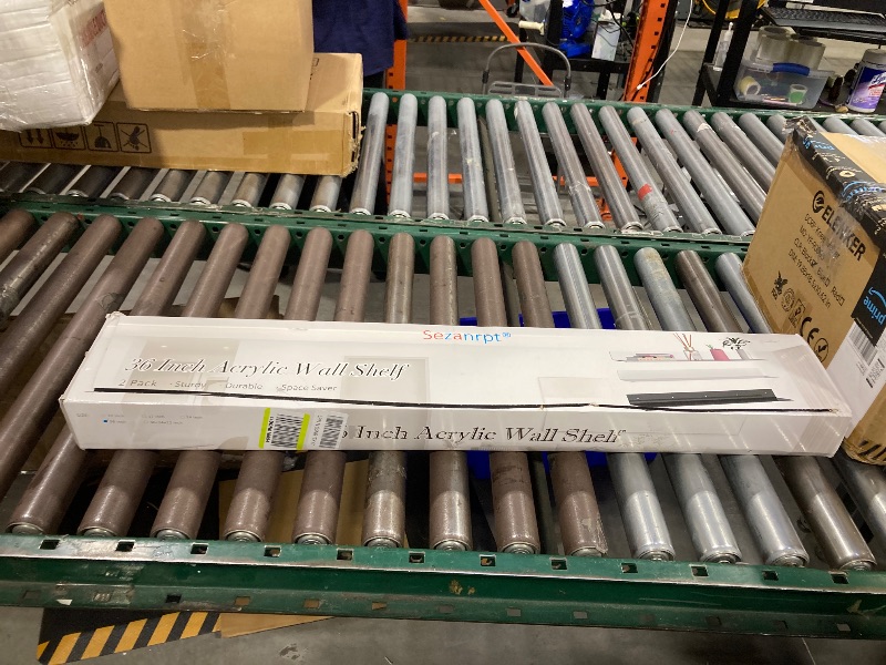 Photo 1 of 36 Inches Acrylic Wall Shelves 2 Pack, Floating Shelf for Wall Mounting, Acrylic Display Ledges for Funko Pop Figures, Home Décor, Living Room, Gaming Room, Plants