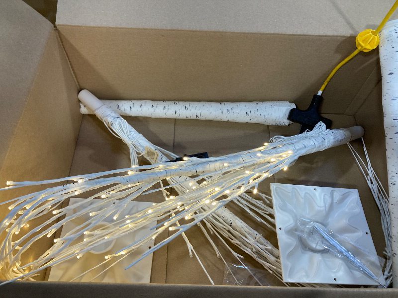 Photo 1 of 2 pk Birch Tree with Warm White LED Lighted Birch Tree 