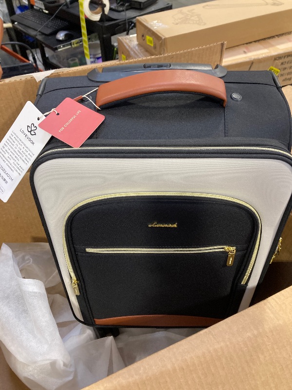 Photo 1 of LOVEVOOK Carry On Luggage 22x14x9 Airline Approved, 20 Inch Softside Suitcases with Wheels, Lightweight Spinner Carry on Suitcase with TSA Lock, Water-Resistant Large Capacity Luggage for Travel