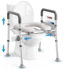 Photo 1 of Toilet Seat Riser for Seniors, Raised Toilet Seat with Handles, Adjustable Height & Width, 400lb Handicap Elevated Toilet Seat,