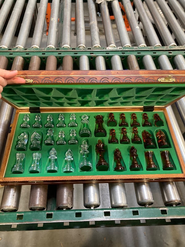 Photo 1 of 21" Ambassador Wooden Chess Set