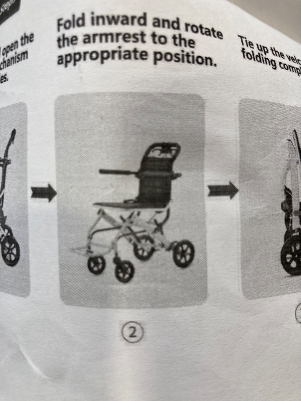 Photo 1 of Transport Wheelchair, 11 in Rear Wheel?Folding Portable Boarding Travelling Wheelchair with Hand Brake, Wheelchairs for Adults,Folding Wheelchairs?Trolleys for Elderly Aircraft Travel