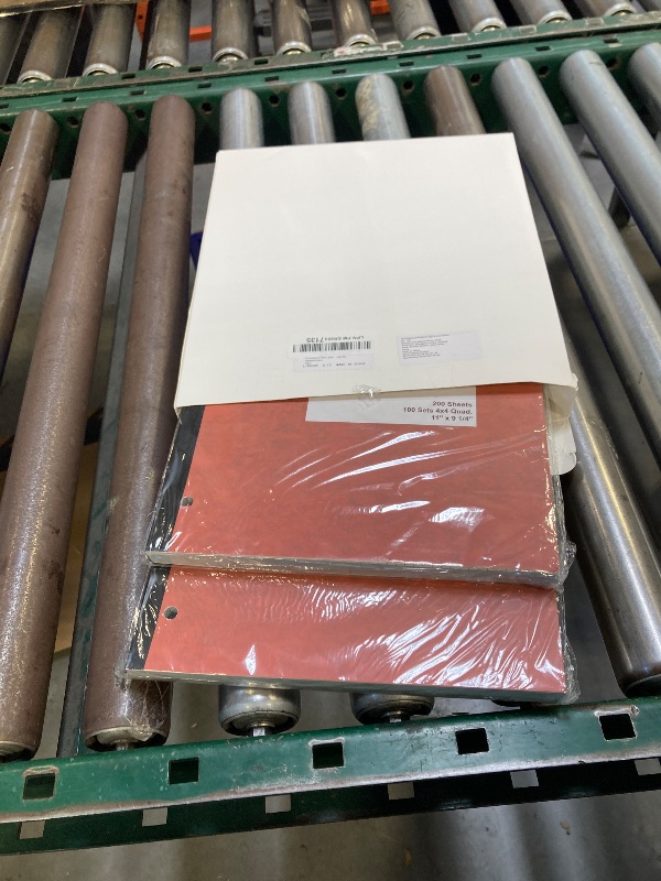 Photo 1 of Fuyoooo 2 Pcs Laboratory Notebook Carbonless Copy Lab Notebook Duplicate Pages Quadrille 11" x 9.25" 100 Numbered Sets 4 x 4 Quad Perforated for Researchers
