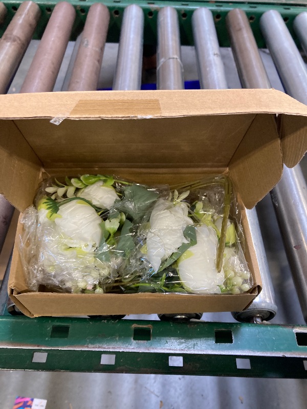 Photo 1 of Luyue 2 Packs Peonies Artificial Flowers Vintage Faux Peony Bouquet Fake Flower for Vase Silk Floral Arrangements for Table Centerpiece Wedding Decoration Indoor Home Decor