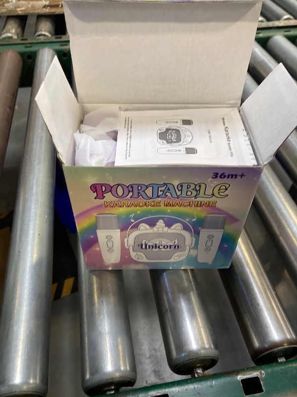 Photo 1 of Mini Karaoke Machine for Kids Girls: Unicorn Portable Bluetooth Speakers with 2 Wireless Mic Toys for Girls Age 4-6 7 8 9 Years Old Girl Gifts Birthday Gifts for 5 6 7 8 9 10 11 Years Teens Purple