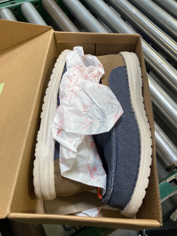 Photo 1 of Men's Slip On Boat Shoes Casual Loafers Slip-Ons Canvas Comfortable Stretch Walking Shoes,Navy Blue,10.5