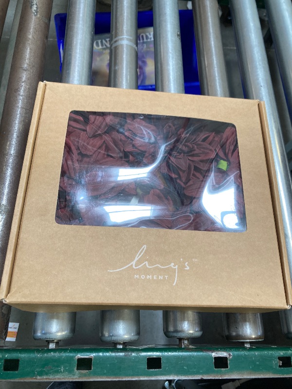 Photo 1 of Ling's moment Artificial Flowers 9pcs Silk Dahlia 5.5"/4.5" Fake Flowers for DIY Wedding Craft Bouquets Centerpieces Arrangements Party Baby Shower Home Decorations (Burgundy)