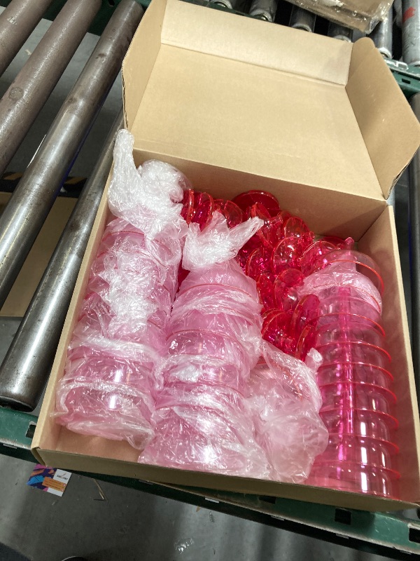 Photo 1 of Zopeal 30 Pcs Champagne Coupe Glasses 5 oz Plastic Champagne Tower Disposable Martini Glasses Stackable Stemmed Margarita Coupe for Wedding Birthday Halloween Party Bar(Hot Pink,Translucent)
