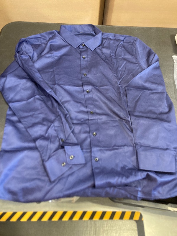 Photo 1 of mens large blue button down dress shirt 