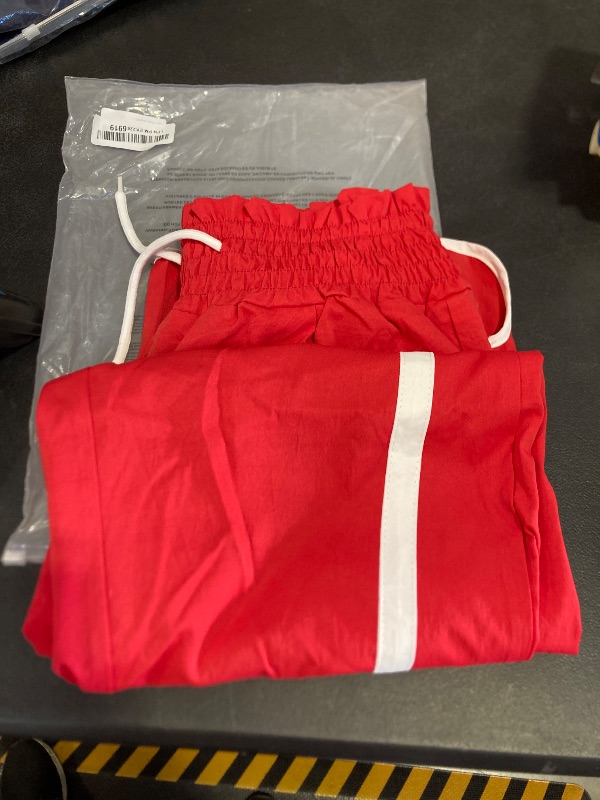 Photo 1 of Anoumcy Womens Casual Pants Loose Fit High Waisted Travel Work Sweatpants with Pockets Red Medium 