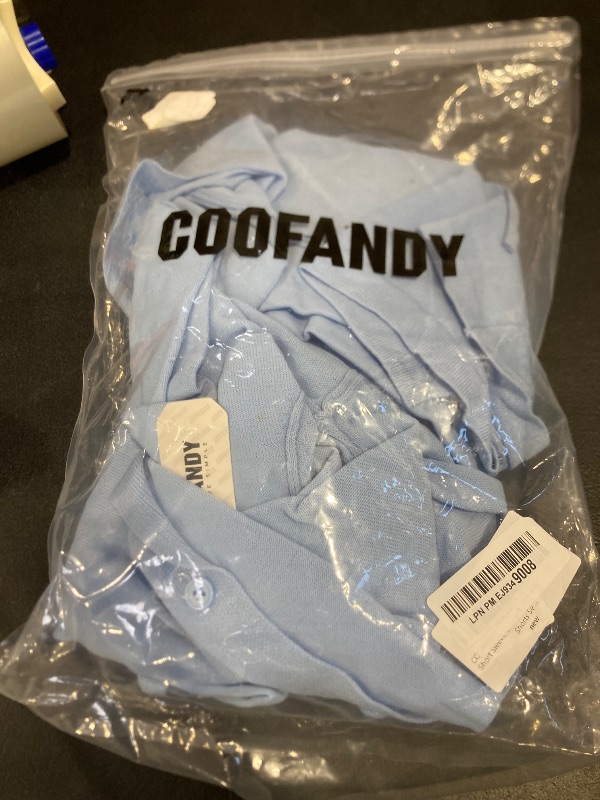 Photo 1 of COOFANDY Men's 2 Piece Outfits Sets Casual Short Sleeve Button Down Knit Shirt and Shorts Sets Summer Beach Outfits