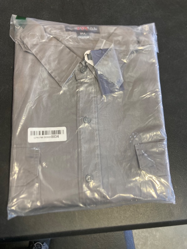Photo 1 of BOCOMAL FR Shirts 6.25oz Light Weight Summer Welding Shirts Flame Resistant Shirt Gray Men's Fire Retardant Shirt 3xl