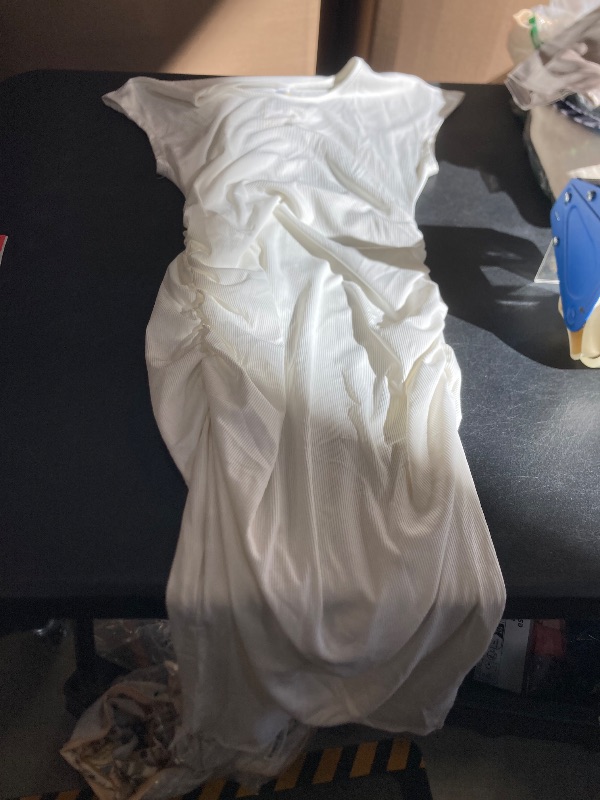 Photo 1 of womens small white maxi short sleeve dress
