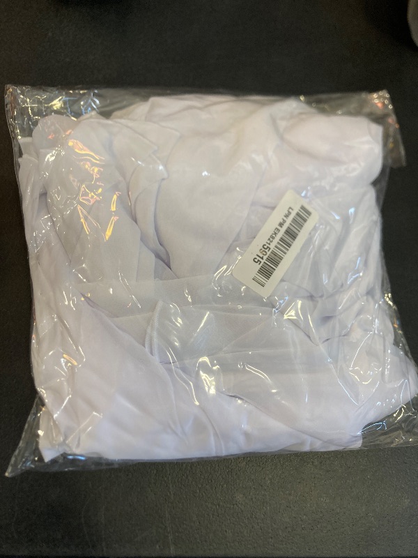 Photo 1 of AiberLisha Long Maxi Floor Lengh Chiffon Skirt Elastic High Waist Bridesmaid Skirt White S-M