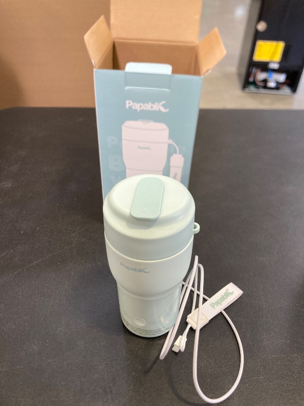 Photo 1 of Papablic Pro Portable Bottle Warmer for Travel – Fast Heating, Built-in Sterilizer, 30W Fast Charge, 5-Temp Control, Easy-Clean Wide Mouth, Baby Milk Warmer for Breastmilk & Formula, Mint Green
