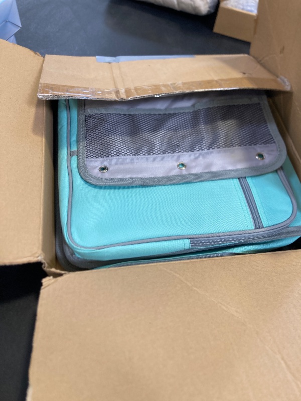 Photo 1 of Joryin Zipper Binder with Shoulder Strap, 3-Ring Binders 2 Inch, 500 Sheet Capacity & Holds up to 14 Inch Tablet, Multi-Pockets for School and Office Binder Organizer, Mint Green