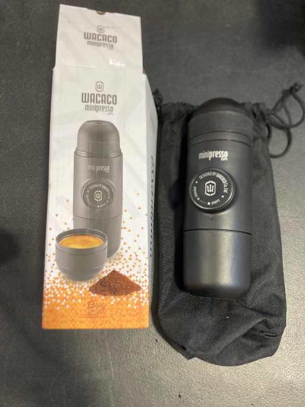 Photo 1 of WACACO Minipresso GR, Portable Espresso Machine, Compatible Ground Coffee, Hand Coffee Make, Travel Gadgets, Manually Operated, Perfect for Camping