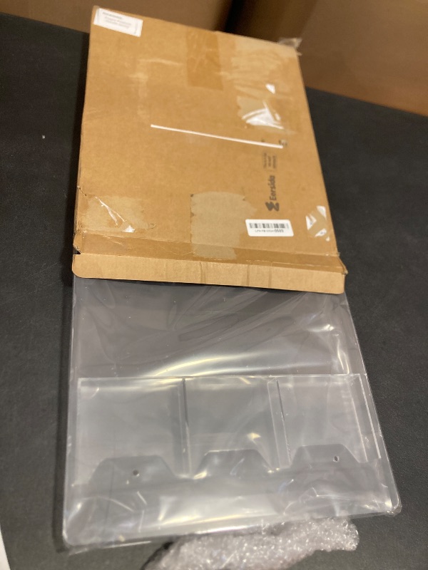 Photo 1 of Eersida Acrylic Brochure Pamphlet Holder Brochure Display Stand Business Tri Fold Multi Slot Holder Rack Wall Mount Clear Pocket Space Saver for Flyer Literature Menu Advertise(6 Pockets)