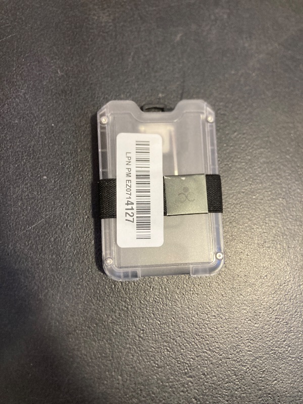 Photo 1 of LIUGX Badge Holder, ID Card Holder with Metal Clip - Durable Polycarbonate (Holds 1 to 4 Cards), Portable Wallet for Office, Laborer, Police, Work, Black