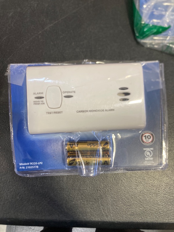 Photo 1 of Kidde Carbon Monoxide Detector, Battery Powered CO Alarm with LEDs, Test-Reset Button, Low Battery Indicator, Portable