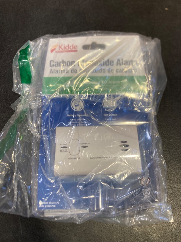 Photo 1 of Kidde Carbon Monoxide Detector, Battery Powered CO Alarm with LEDs, Test-Reset Button, Low Battery Indicator, Portable