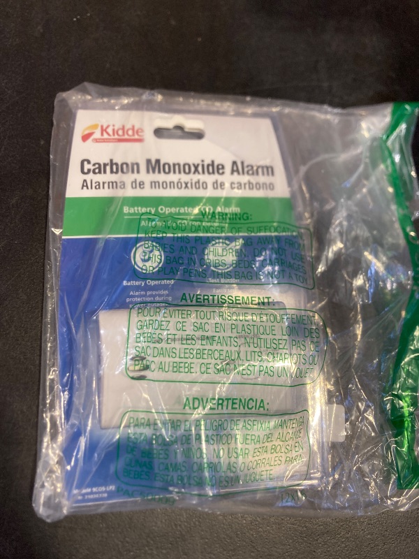 Photo 1 of Kidde Carbon Monoxide Detector, Battery Powered CO Alarm with LEDs, Test-Reset Button, Low Battery Indicator, Portable