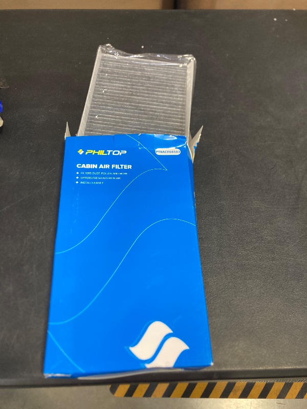 Photo 1 of PHILTOP Cabin Air Filter, Replacement for CF10103 528i 530i 535i 535xi 525i 528xi 530xi 645Ci 650i 550i 545i 525xi M5 M6, Premium ACF085 Cabin Filter with Activated Carbon Filter Up Dust Pollen Odor