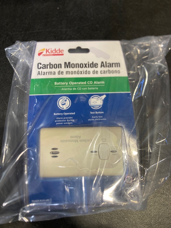 Photo 1 of Kidde Carbon Monoxide Detector, Battery Powered CO Alarm with LEDs, Test-Reset Button, Low Battery Indicator, Portable