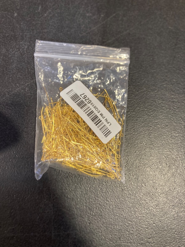Photo 1 of Sureio 500 Pieces 2 Inch 50 mm Eye Pins for Jewelry Making DIY Earring Eye Pins Jewelry Making Supplies for Craft Bracelet Necklace Pendant Accessories Supplies(Gold, Silver)