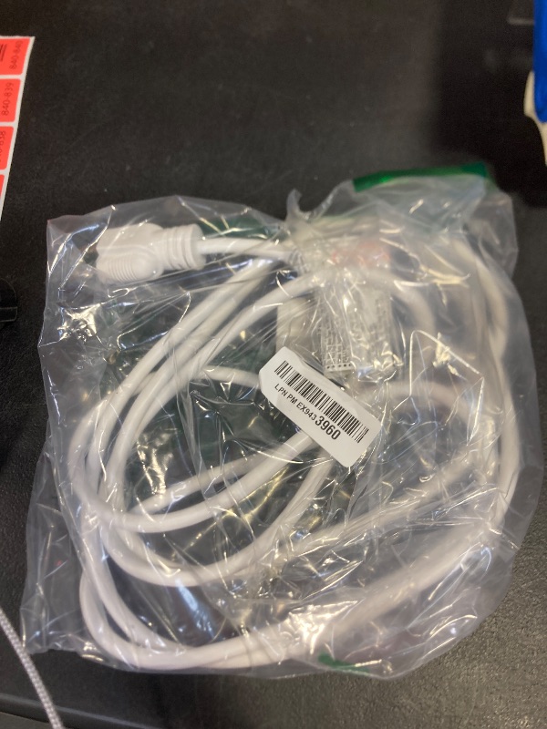 Photo 1 of Outdoor Extension Cord Waterproof 10 Ft, White, Indoor, Outdoor Power Cord, Heavy Duty 16/3, Single Outlet, UL Listed, 3-Prong, Grounded Outlet, Extension Wire.