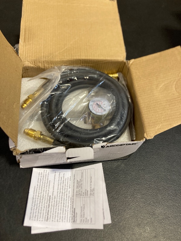 Photo 1 of ARCCAPTAIN Argon/CO2/Helium Regulator with 8.2FT Inert Gas Welding Hose, MIG and TIG Flow Meter Gas Regulator Gauge Welding Weld, 0-4000 PSI, 0-180+ CFH, CGA580 Inlet Connection