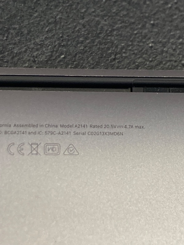 Photo 1 of Apple 2019 MacBook Pro with 2.3GHz Intel Core i9, 16-inch, 16GB RAM, 1TB Storage, Space Gray (Renewed)