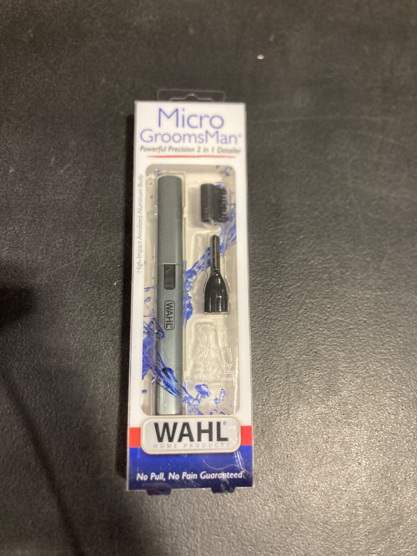 Photo 1 of Wahl Micro Groomsman Battery Personal Trimmer for Hygienic Grooming with Rinseable, Interchangeable Heads for Eyebrows, Neckline, Nose, Ears, & Other Detailing - 05640-600