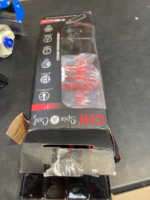 Photo 1 of CHI Spin N Curl, Curling Iron For Healthy & Shiny Effortless Curls & Waves, Provides Preset Temperature Settings For Each Hair Texture, Ruby Red