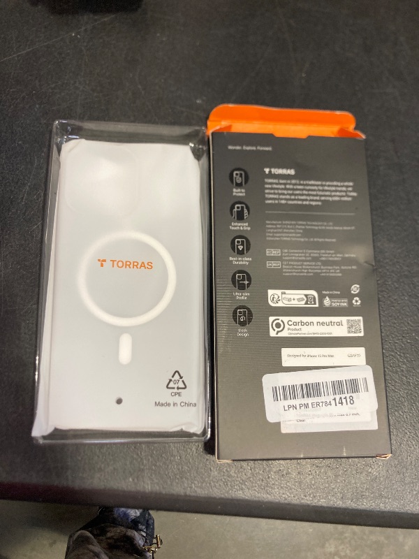 Photo 1 of TORRAS Magnetic Slim-Fit for iPhone 15 Pro Max Case Clear 6.7", [True Never Yellow]Ultra-Thin 15 ProMax Phone Case Compatible with MagSafe, Light Anti-Scratch Matte Hard Cover OriginFit, Diamond Clear