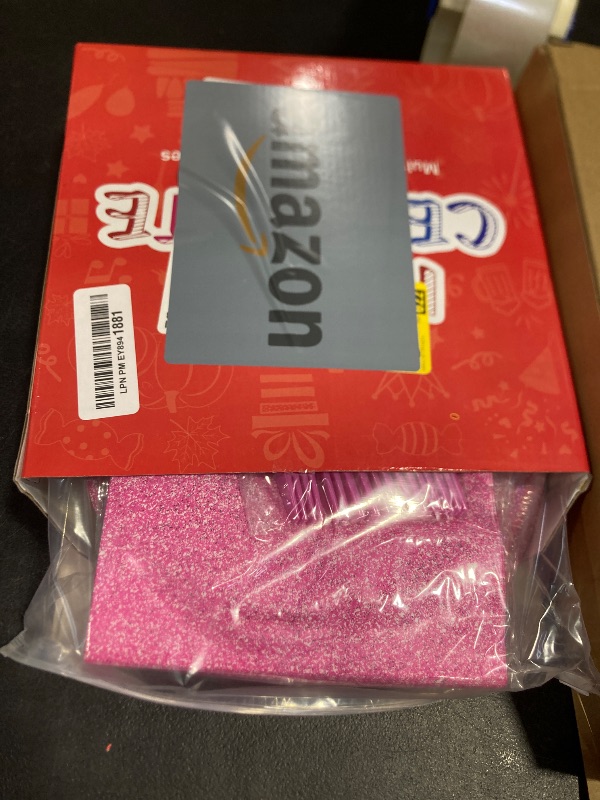 Photo 1 of 96 Pcs Holographic Print Plates and Napkins Set - Hot Pink Party Supplies for Girls' Birthday, Wedding, or Bachelorette Party - Serves 24