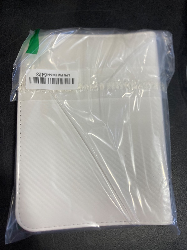 Photo 1 of GERMUN 4 Pocket Card Binder, Premium Zip Trading Card Binder, 400 Double Sided Pocket PU Card Collection Binder, Collector Card Album, Card Folder for MTG, TCG, Sports Cards, Game Cards (White)