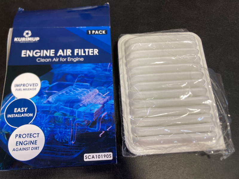 Photo 1 of KURIMUP CA10190 Replacement Engine Air Filter, Efficient Filtration Offers 99% Air Purification, Fit for Toyota Corolla/Matrix/Yaris, Scion iM/xD, Pontiac Vibe.